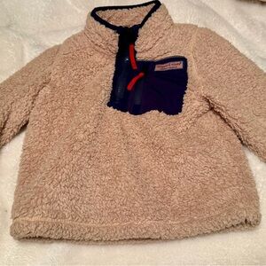 Vineyard Vines Tan Sherpa Pullover